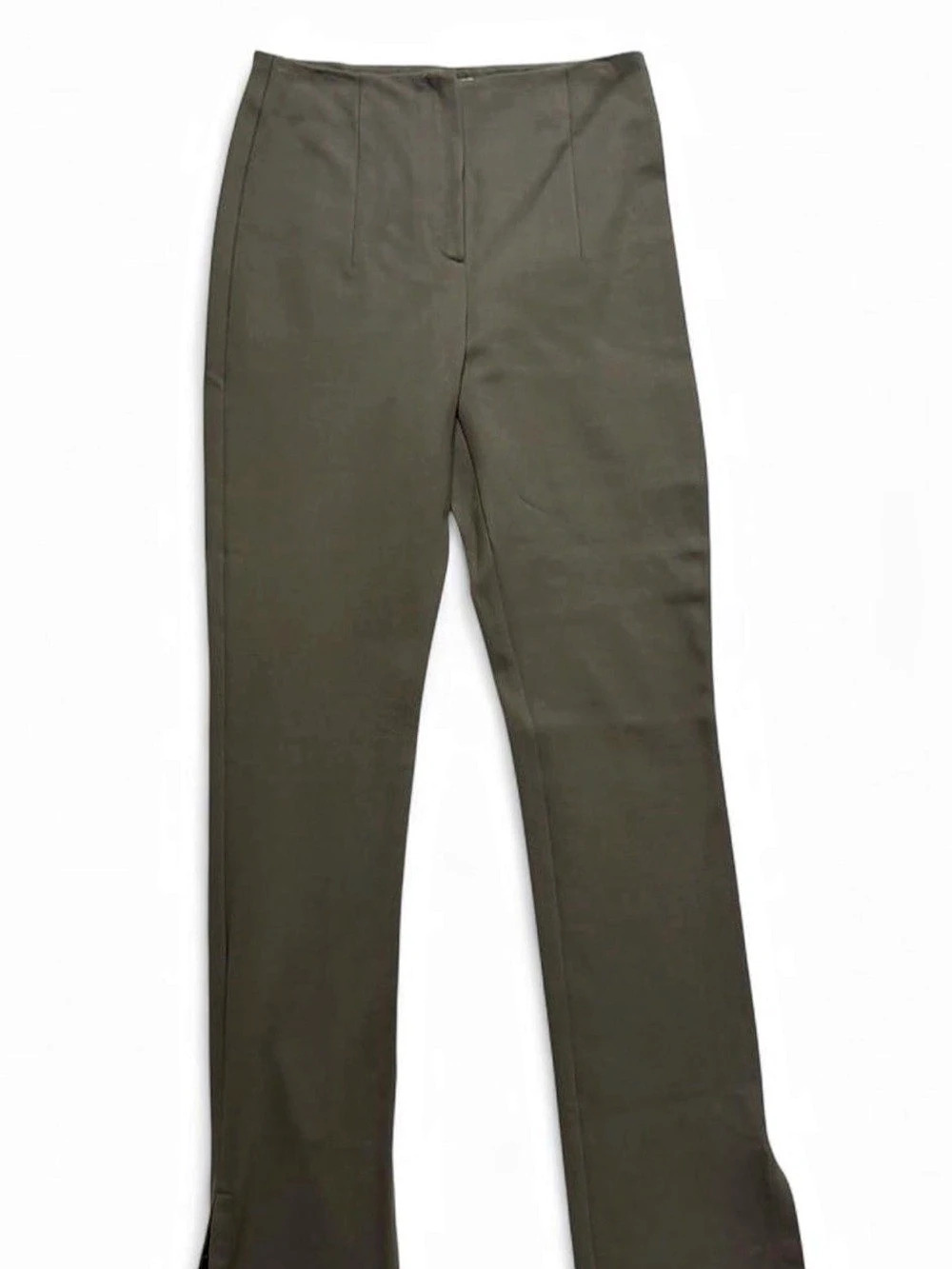 Zara Olive Straight Leg Trousers Size Small Like New
